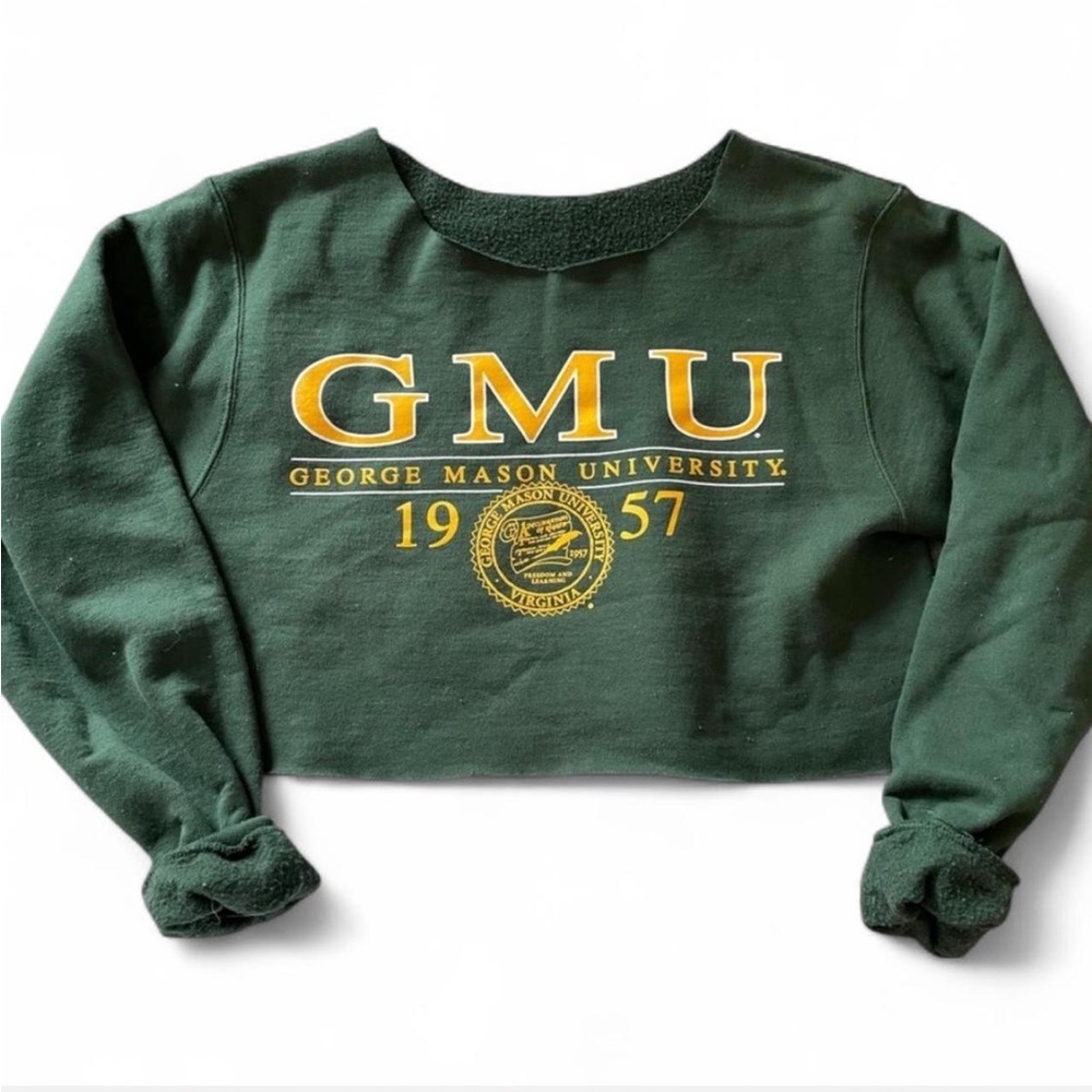 Green George Mason Cropped Sweatshirt